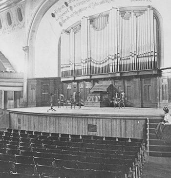 University Memorial Hall interior with Frieze Memorial Organ