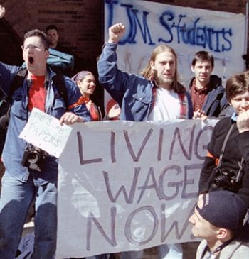 Students Protesting sweatshops