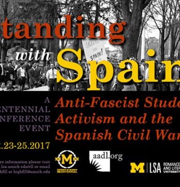 Standing with Spain: Anti-Fascist Student Activism and the Spanish Civil War Promotional Poster