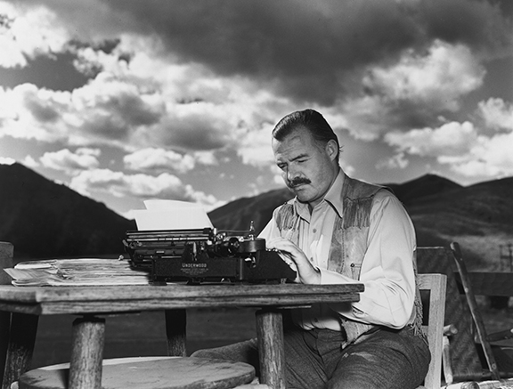 Hemingway at work, October 1939