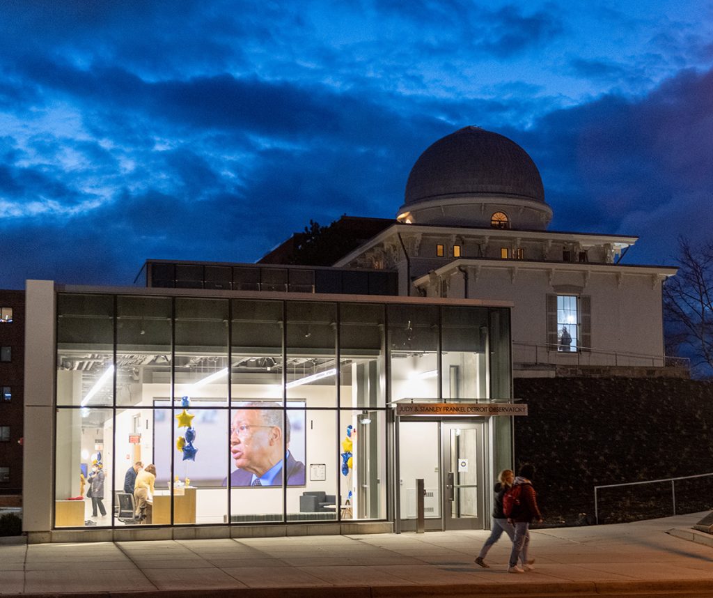 A photo of Judy and Stanley Frankel Detroit Observatory in 2022.