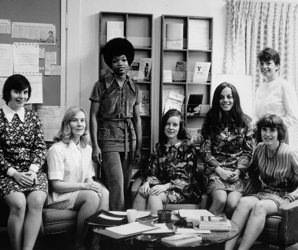 A photo of the Center for the Education of Women scholarship winners in 1971.
