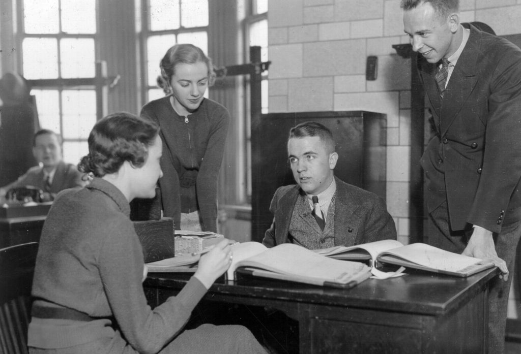 A photo of the 1936 Michiganensian staff.