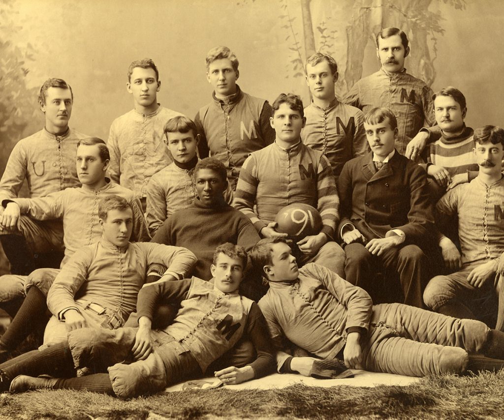 A photo of the 1890 University of Michigan football team.